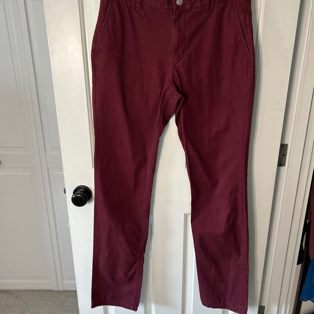 Men's Bonobos Slim Straight fit Chino Pants - size 33 waist 36 length